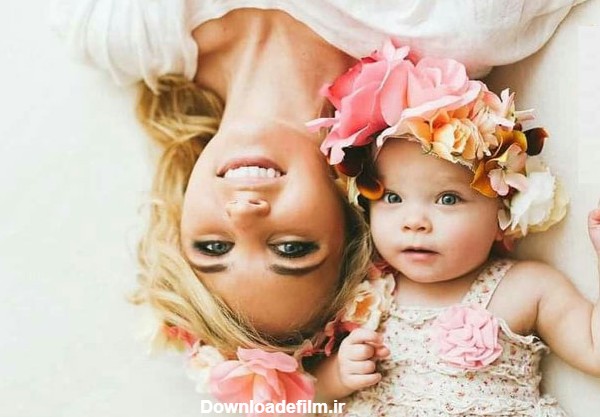 ایده عکس نوزاد با مادر