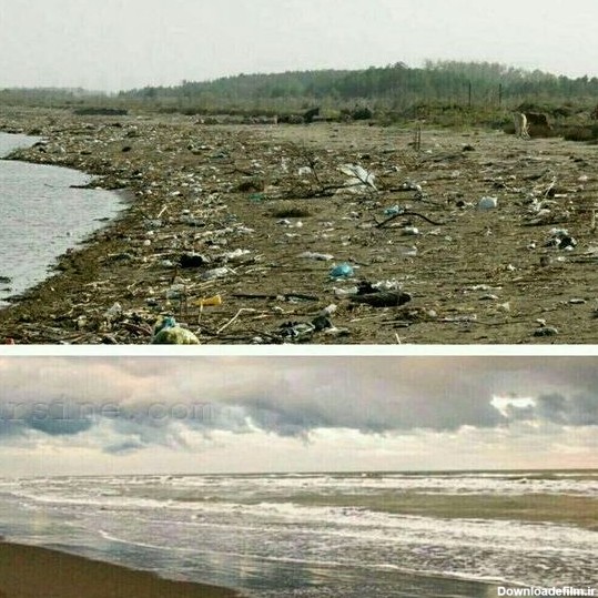 عکس: تفاوت ساحل روسیه و ایران در دریای خزر
