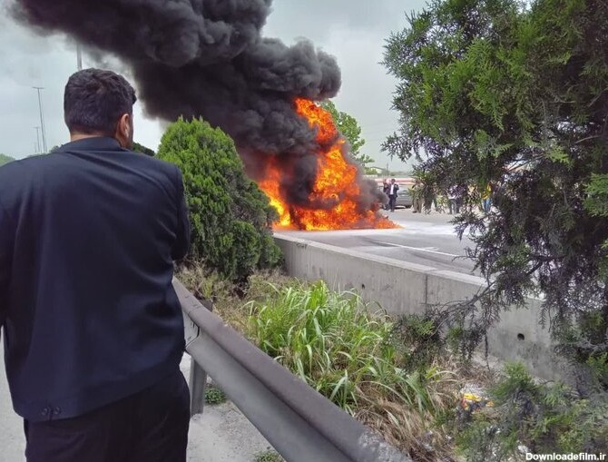 ببینید | فوری؛ مرگ دلخراش سرنشین خودروی سواری میان شعله‌های آتش در ساری / حاوی تصاویر تلخ