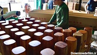چکش‌های چوبی معروف ژاپن اینطور ساخته می‌شوند (فیلم)