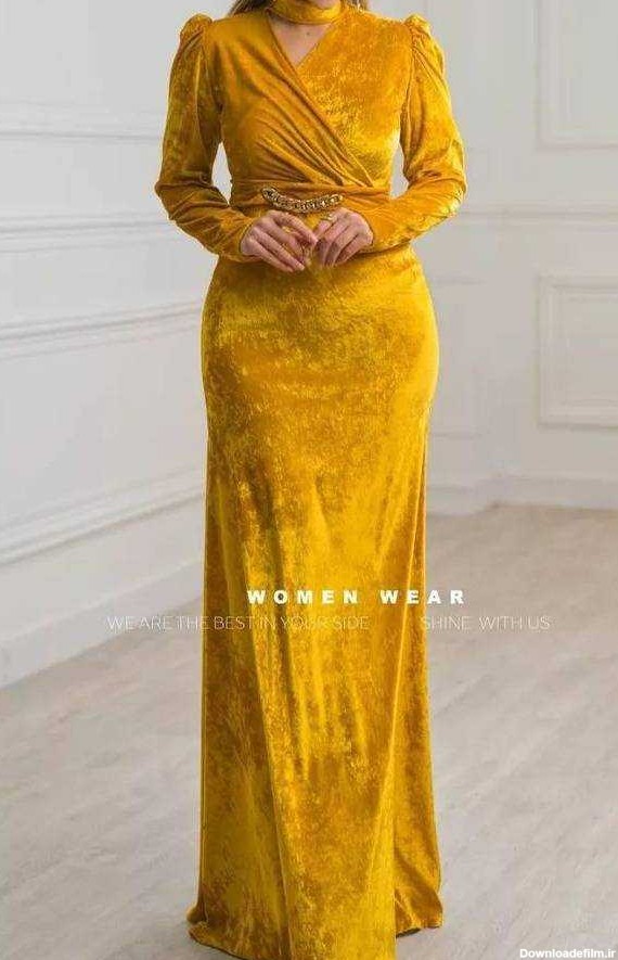 مدل لباس مخمل مجلسی + مدل بلند ترکیه ای