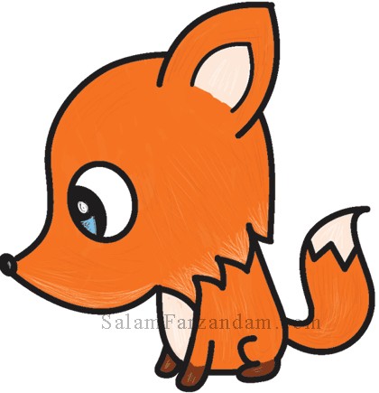 آموزش نقاشی روباه کارتونی - پنجره ای به دنیای کودکان