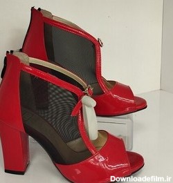 خرید و قیمت کفش هفت سانت مجلسی قرمز توری مناسب برای خانم های ...