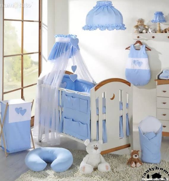 آخرین خبر | سیسمونی نوزاد پسر با ست آبی و سفید دوست داشتنی و زیبا