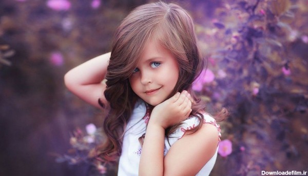 زیباترین عکس پروفایل بنفش از دختر بچه با کیفیت Full HD