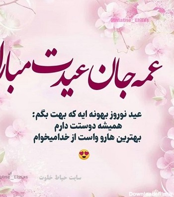 عکس و متن تبریک عید نوروز به عمه | عمه جان عیدت مبارک | حیاط خلوت