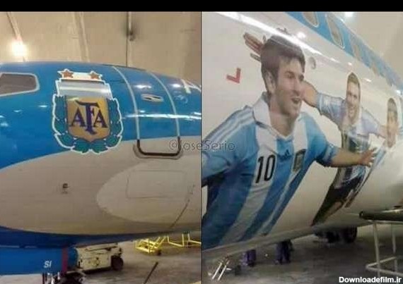 هواپیمای تیم ملی آرژانتین+عکس