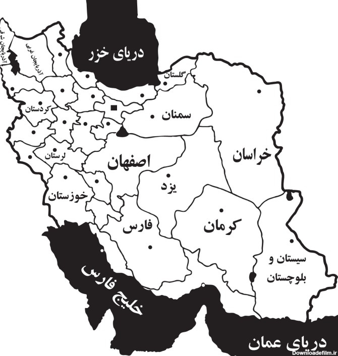 عکس نقشه ایران با شهرها