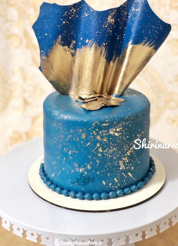تصاویر کیک تولد آبی رنگ