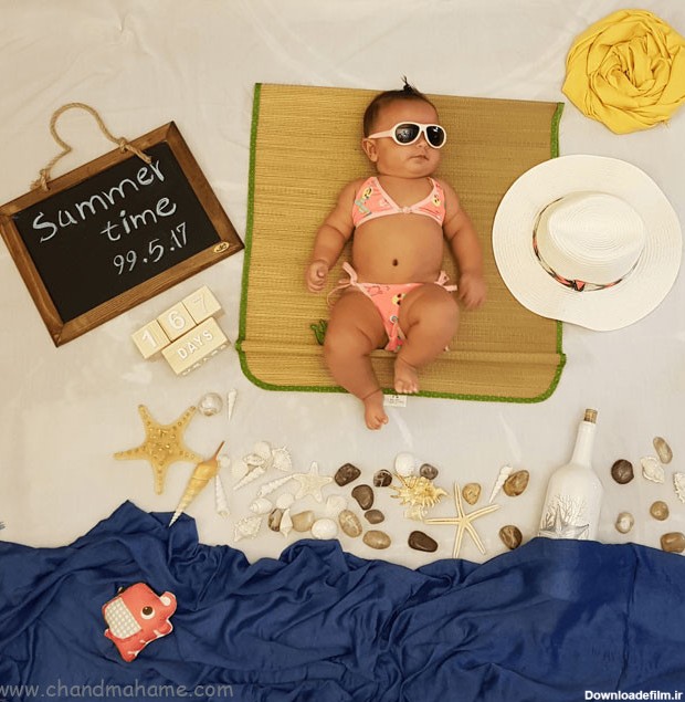 زیباترین عکس‌های نوزاد دختر در ماهگرد تولد - مجله چند ماهمه