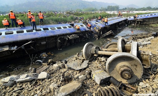 سانحه مرگبار قطار در هند (+عکس)