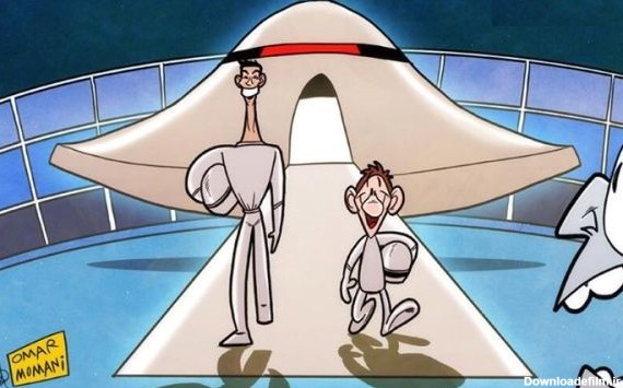کاریکاتور/مسی و رونالدو آدم فضایی هستند! | بارسانیوز