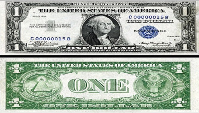 تصویر شخص روی دلار