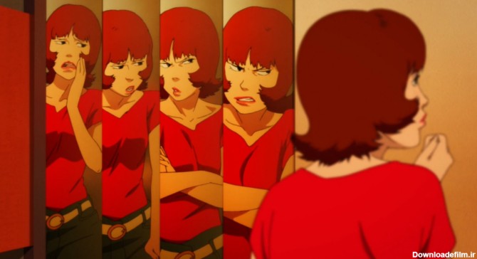 بازتاب حالت‌های مختلف شخصیت پاپریکا در آینه در انیمه paprika