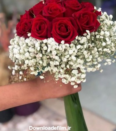 عکس دسته گل با گل عروس