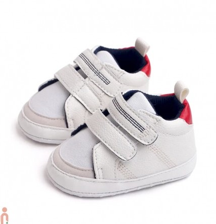 پاپوش نوزاد دخترانه پسرانه وارداتی سفید اسپرت Baby sport footwear