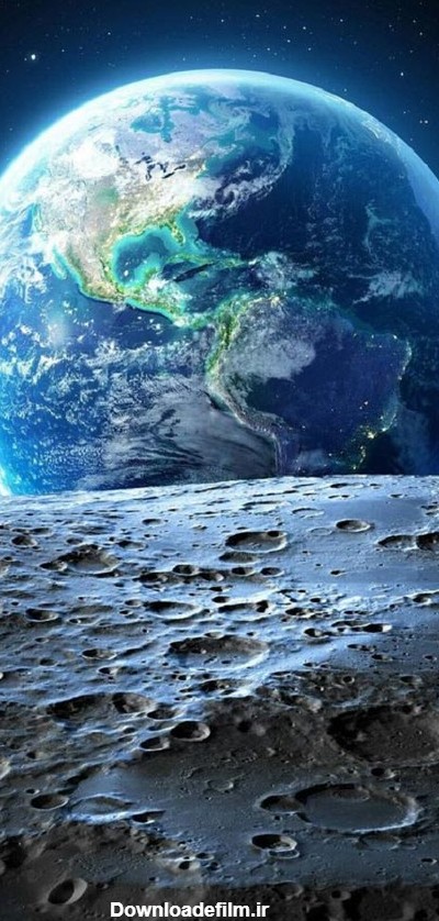 عکس کره زمین و ماه