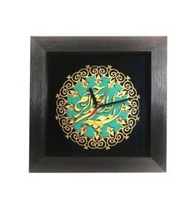 خرید و قیمت ساعت تزئینی تابلو ساعت لوح هنر مدل بسم الله کد 793