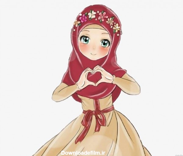 عکس دختر کارتونی زیبا با حجاب