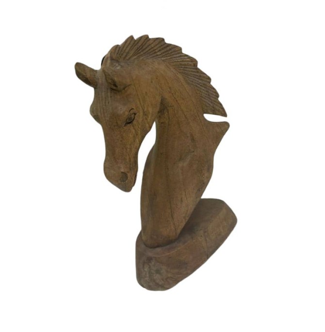 قیمت و خرید مجسمه چوبی مدل سر اسب دی آی