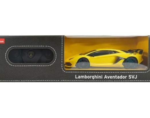 ماشین کنترلی لامبورگینی Aventador SVJ زرد راستار با مقیاس 1:24, image 4