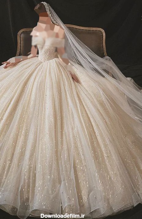 عکس لباس عروس پرنسسی پفی