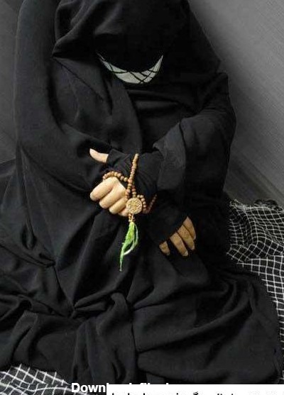 عکس دختر غمگین با چادر