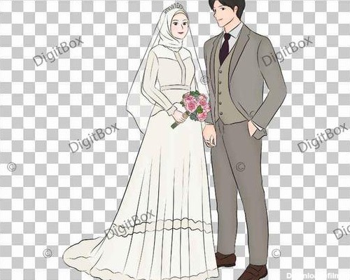 عکس png عروس با حجاب و داماد - دیجیت باکس - DigitBox