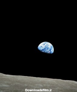 عکس زمینه نمای سیاره زمین از کره ماه
