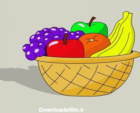 نقاشی میوه های مختلف و انواع رنگ آمیزی میوه برای کودکان