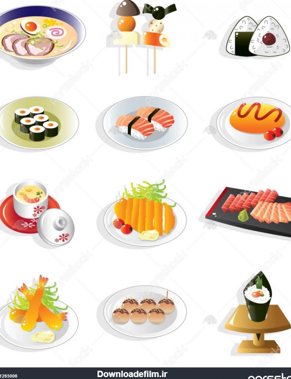 آیکون کارتون ژاپنی غذا 1265006