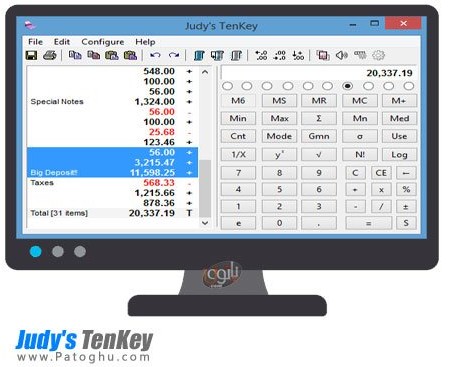 دانلود نرم افزار Judy's TenKey 6.201 - ماشین حساب قوی برای ویندوز