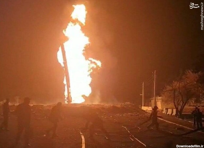 عکس/ انفجار خرابکارانه خط انتقال گاز سراسری کشور در بروجن