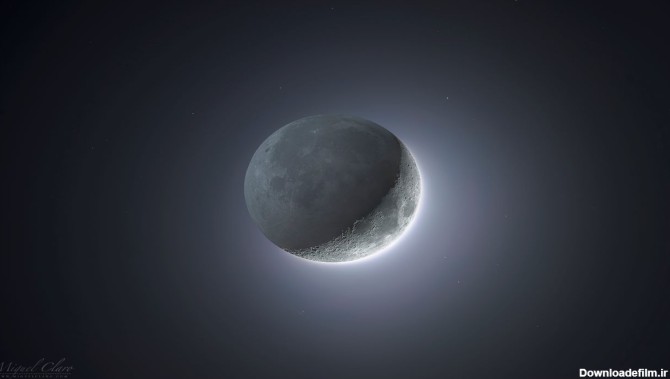تصویر HDR از هلال ماه — تصویر نجومی – فرادرس - مجله‌