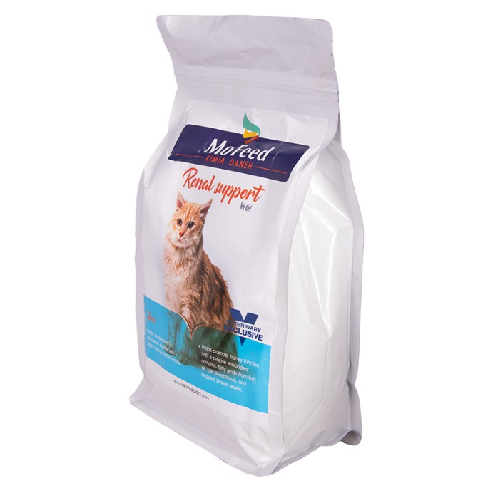 عکس جزییات بسته بندی غذای خشک گربه مفید مدل Renal Support وزن 2 کیلوگرم
