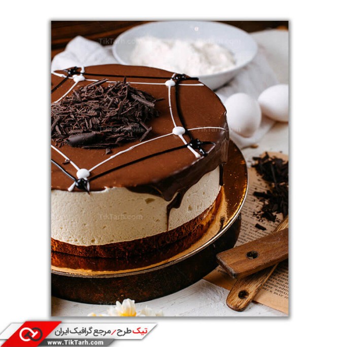 تصویر باکیفیت پخت کیک شکلاتی