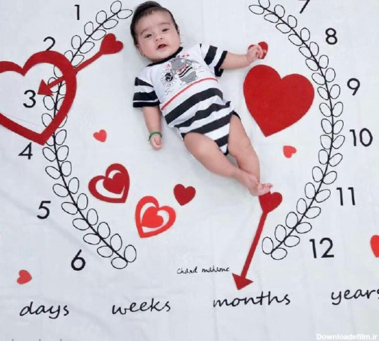 ایده عکس نوزاد سه ماهه در خانه - مجله چند ماهمه