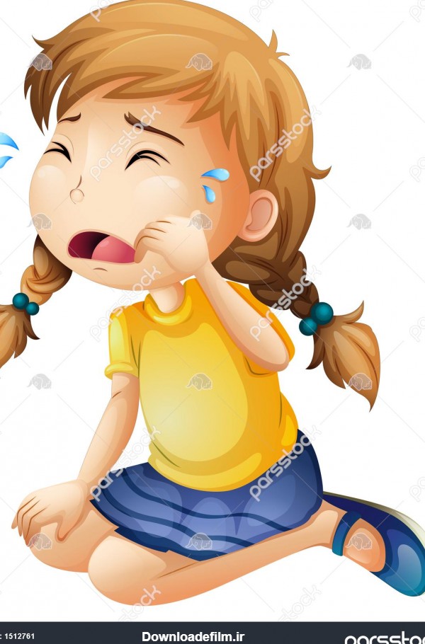 یک دختر کوچک گریه می کند 1512761