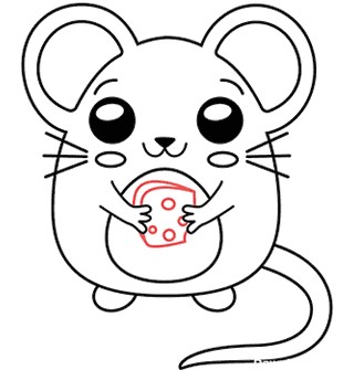 آموزش نقاشی فانتزی موش مرحله 5