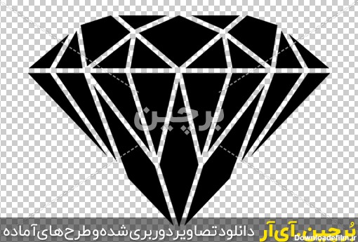 Borchin-ir-Diamond sign isolated on transparent background وکتور الماس png2