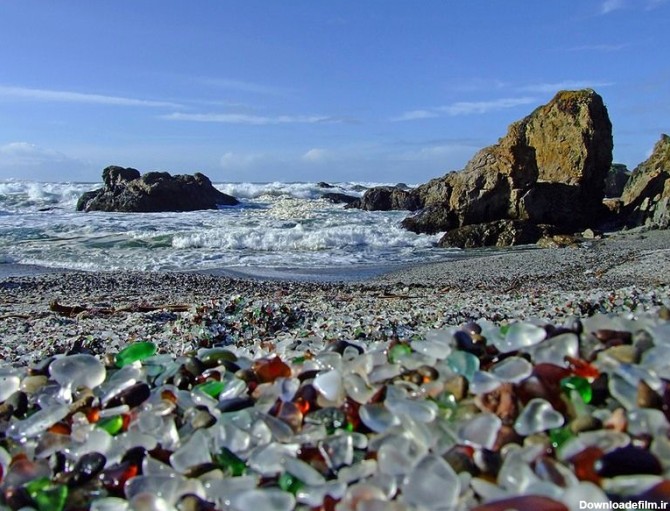 ساحل زیبای شیشه ای در آمریکا + عکس