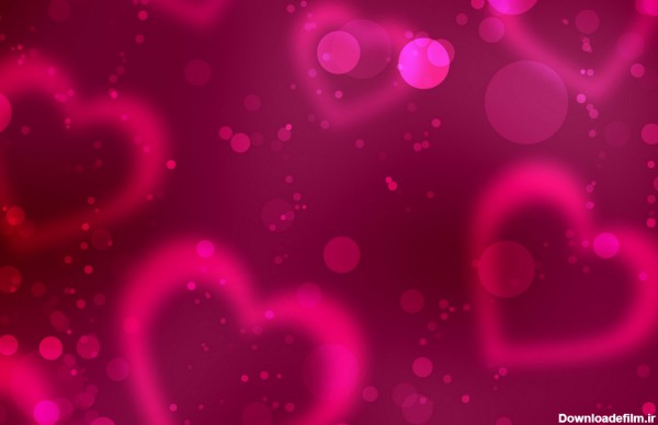 پس زمینه قلب های صورتی pink love shine