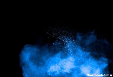 دانلود عکس ابر انفجار پودر آبی در پس زمینه سیاه راه اندازی شد