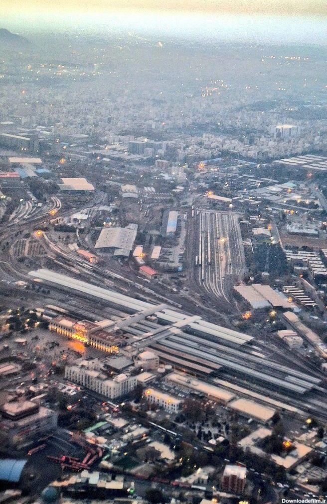 عظمتِ ایستگاه راه آهن تهران از بالا