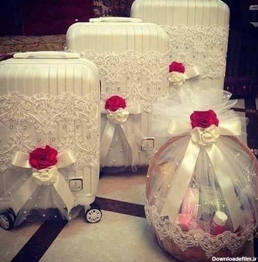 تزئین چمدان عروس و داماد چطوری باید خشگل باشه؟|چمدانکده