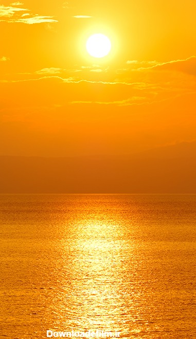 عکس غروب خورشید در دریا - مسترگراف