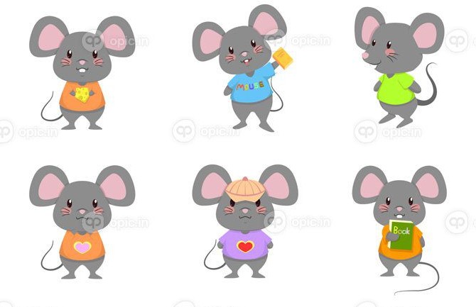 دانلود مجموعه کارتونی موش ناز موش موش ایستاده | اوپیک