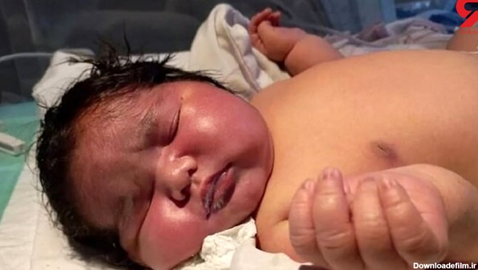 تولد سنگین ترین نوزاد ایران در زایمان طبیعی + عکس های نمکین