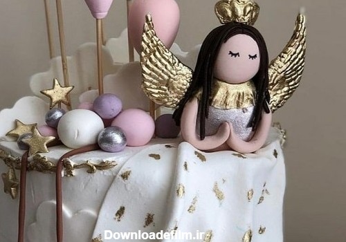 تزیین فرشته برای کیک تولد دخترانه