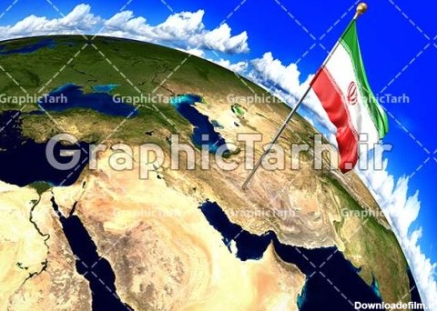 استوک نقشه ایران و پرچم ایران با کیفیت